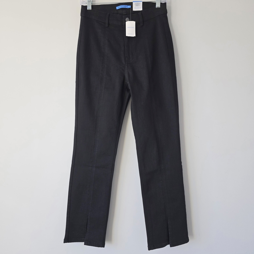 J. McLaughlin Rainey Straight Ankle Pants Women 4 Black NWT